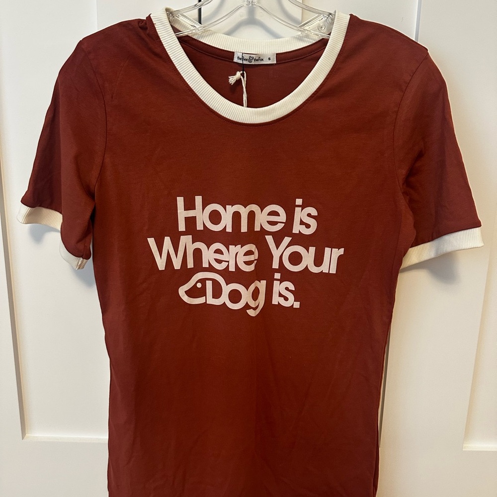 Red Graphic Tee - Home is Where Your Dog Is